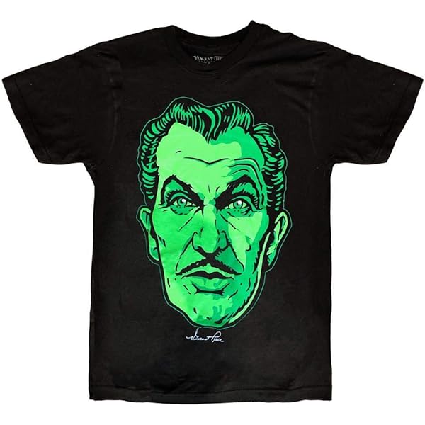 Amazon.com: kreepsville 666 Vincent Price Classic Face T-Shirt L
